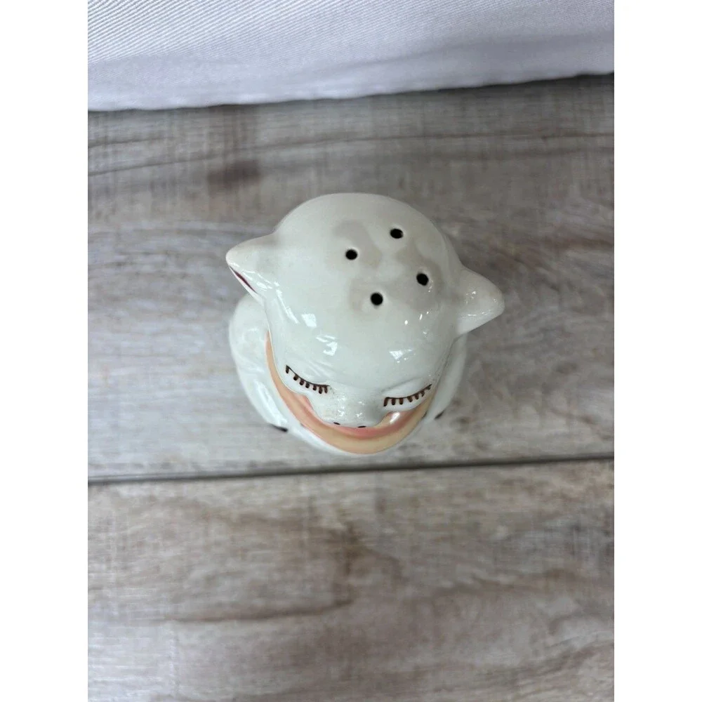 Vintage Shawnee Smiley Pig 5 Inch Single Shaker Farmhouse Kitsch Pottery 40s 50s - Picture 9 of 11